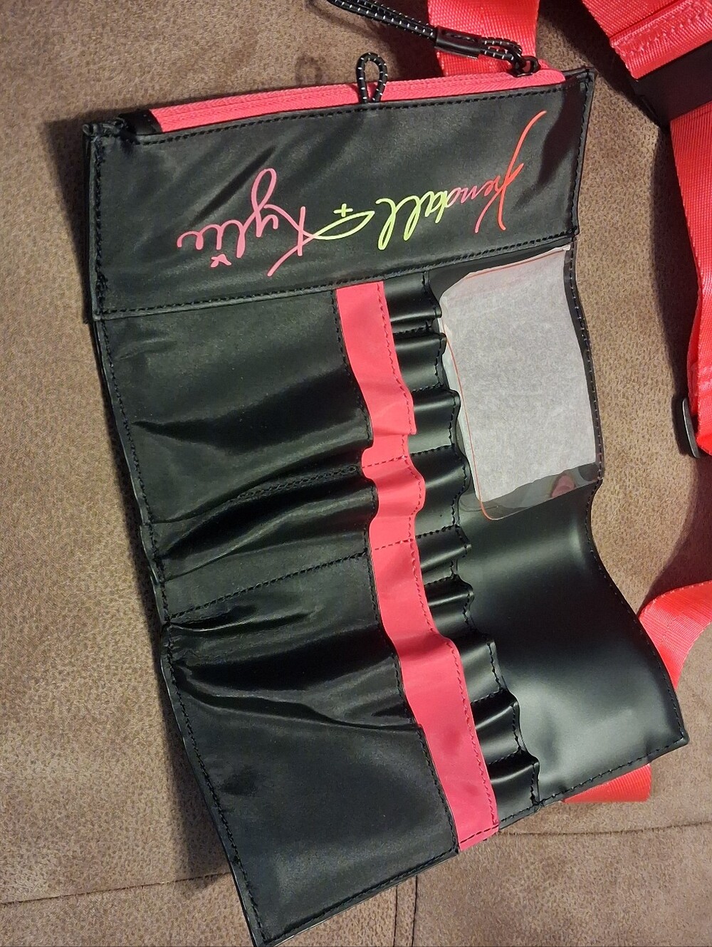 Kendall & Kylie Makeup Bag Brush Bag Fanny Pack Pink And Black